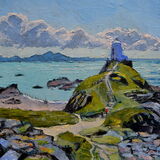 Twr Mawr Lighthouse, Anglesey Oil 33 x 24cm