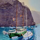 Valle Gran Rey, La Gomera. Watercolour 47 x 69cm
