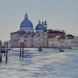 View from below Accademia Bridge. Watercolour NFS.