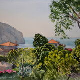 View over Camp de Mar, Mallorca Watercolour 51 x 36cm