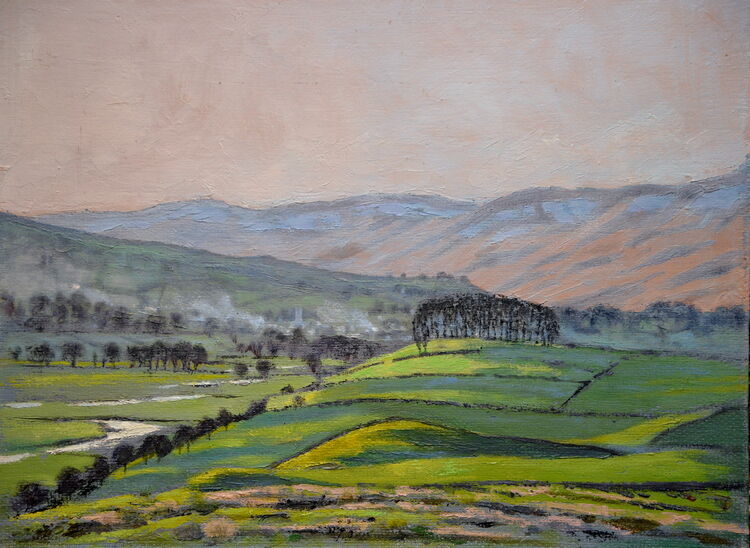 View towards Hawes, Wensleydale Oil 40.5 x 30.5cm