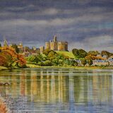 Warkworth Castle, Northumberland Watercolour 56 x 43cm
