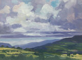A Crickhowell Sky dawn harries, oil painting, crickhowell sky, landscape painting, cloudscape