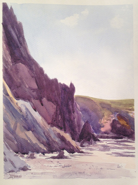 Marloes Sands - watercolour