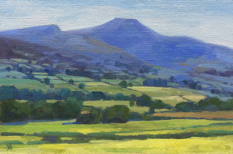oil painting of Pen-y-Fan and Cribyn in Brannau Brycheiniog National Park