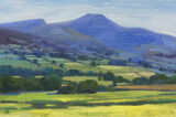oil painting of Pen-y-Fan and Cribyn in Brannau Brycheiniog National Park