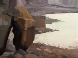 St Govans Head in Grey