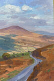 oil painting of autumn colours on Sugarloaf Mountain in South Wales