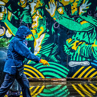 ANIMATIONS ON A WET STREET by Tony Barker