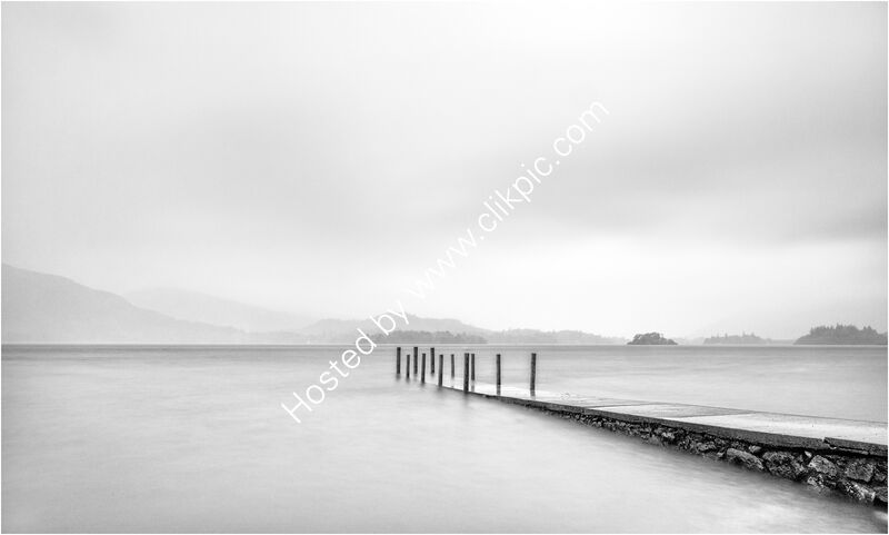 ASHNESS JETTY IN THE RAIN by Mark Constable