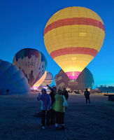 BALLOON LAUNCH AT DAWN by Leon Winnert