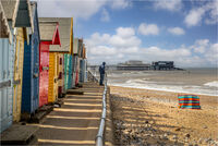 BRAVING THE WIND, CROMER by Neil Partridge