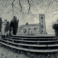 CHURCH AT CALKE ABBEY by Malcolm Sargent
