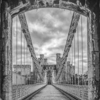 CONWY SUSPENSION BRIDGE by Christine Maughan