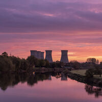 COOLING TOWERS AT SUNRISE By Wayne Churchill
