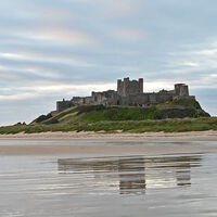 EARLY MORNING BAMBURGH SANDS by Mike Bradley