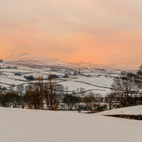 EVENING SNOWSCAPE, ASKRIGG by Graham Duro