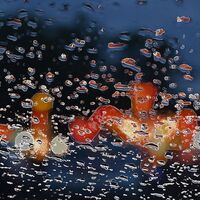 FAIRGROUND THROUGH RAIN by Paul O'Flanagan