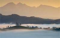 FIRST LIGHT ON ST THOMAS CHURCH by Mark Constable