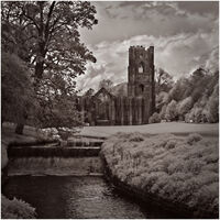 FOUNTAINS ABBEY INFRARED by Malcolm Sargent