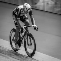 LONE CYCLIST by Mike Arblaster