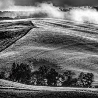 MISTS AND FOLDS, D'ORCIA VALLEY by Ashley Franklin