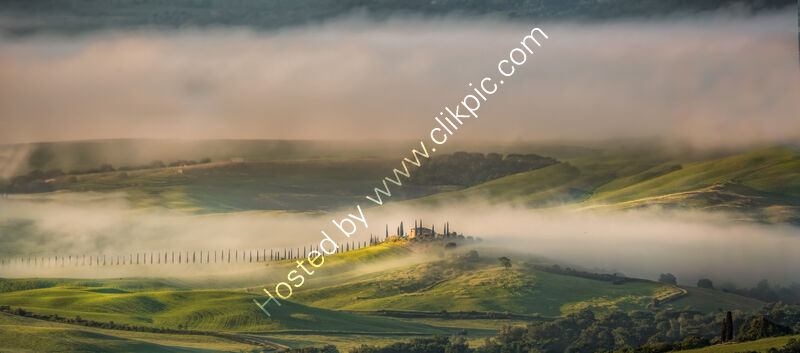 MISTY MORNING, D'ORCIA VALLEY by Ashley Franklin