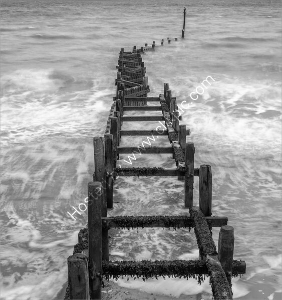 OVERSTRAND GROYNES, NORFOLK by Mike Arblaster