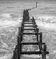 OVERSTRAND GROYNES, NORFOLK by Mike Arblaster