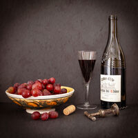RED WINE & GRAPES STUDY by Mike Arblaster