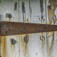 RUSTY DOOR HINGE by Peter Ward