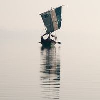 SAILING INTO THE MIST by Kevin Taylor