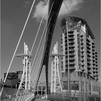 SALFORD QUAYS LIFT BRIDGE by Sue Swain