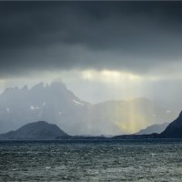 SHAFTS OF SUNLIGHT - LOFOTEN by Mike Arblaster