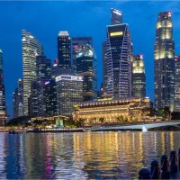 SINGAPORE SKYLINE by Brenda Howard