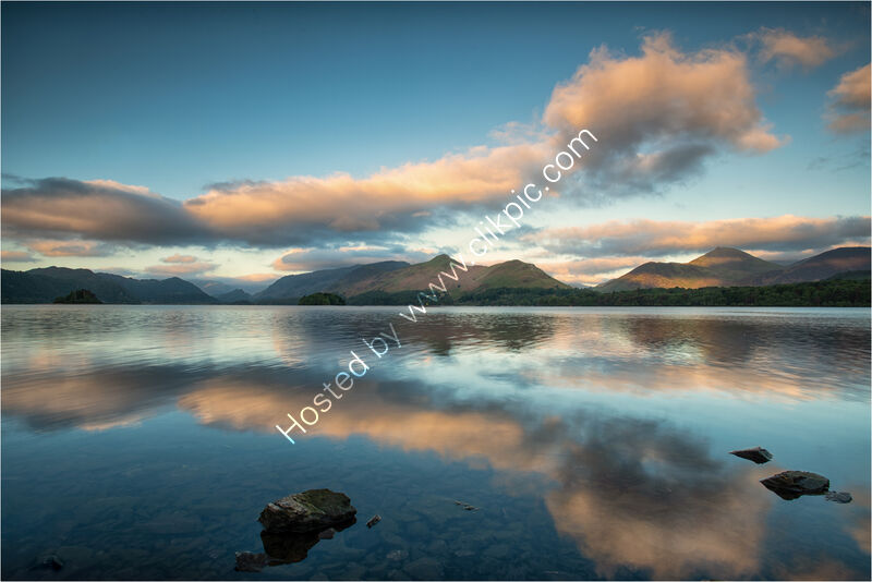 SUNRISE REFLECTION, DERWENT WATER by Mark Constable