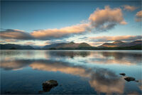 SUNRISE REFLECTION, DERWENT WATER by Mark Constable