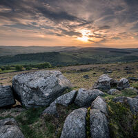 SUNSET AT CARHEAD ROCKS by Ray Worthy