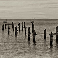 SWANAGE OLD PIER by Malcolm Sargent