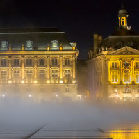 THE WATER MIRROR AT NIGHT BORDEAUX by Ashley Franklin