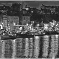 WHITBY NIGHT SCENE by Frank Reeder