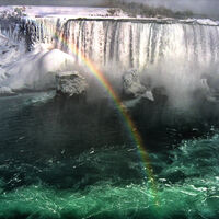 WINTER NIAGARA RAINBOW by Sue Swain