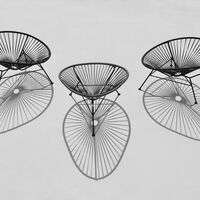 WIRE CHAIRS WITH SHADOWS