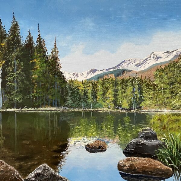 Oil painting - Lake Reflections