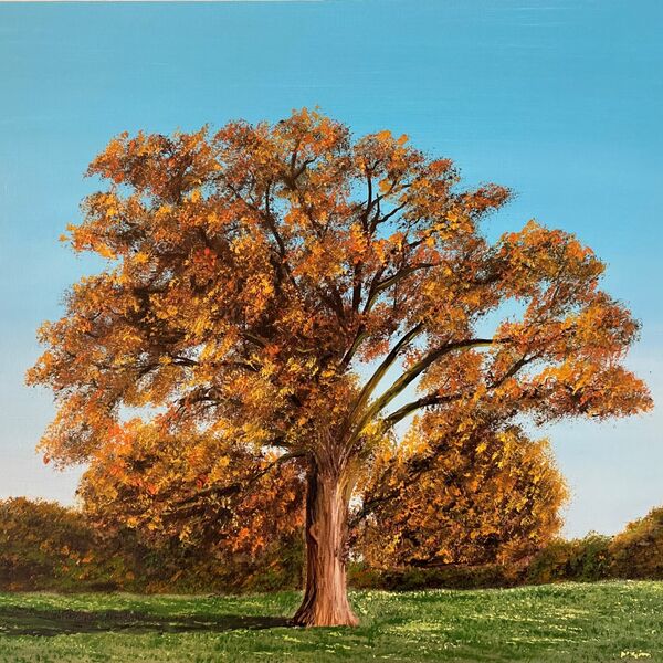 Oil painting - Autumn tree