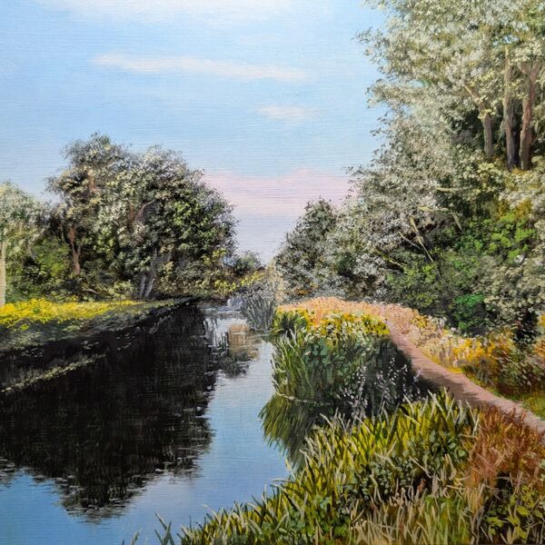 Oil painting - Willow walk