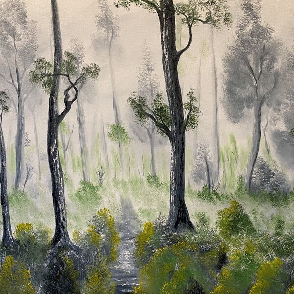 Oil painting - Damp morning trail