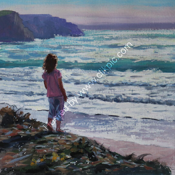 .... £500 Girl in Pink on cliff edge