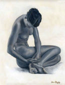Nude girl sitting.£595