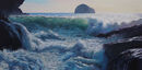 ... Trebarwith Strand Evening High Tide Swell . Original £3200
